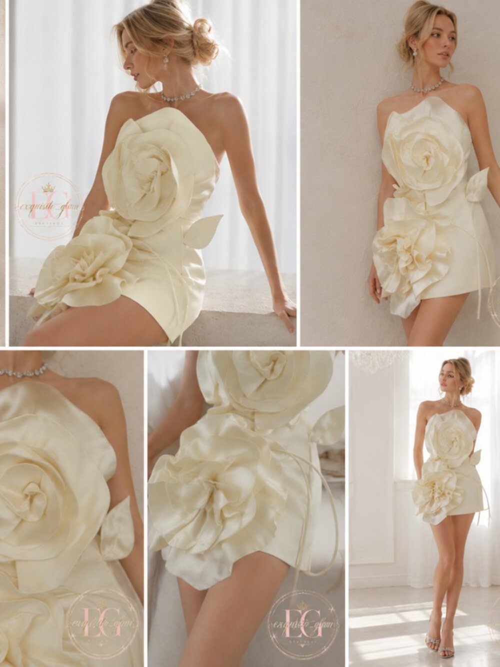 Gorgeous Bridal Couture Wedding Evening Cocktail Party Elegant Runway Gown Dress